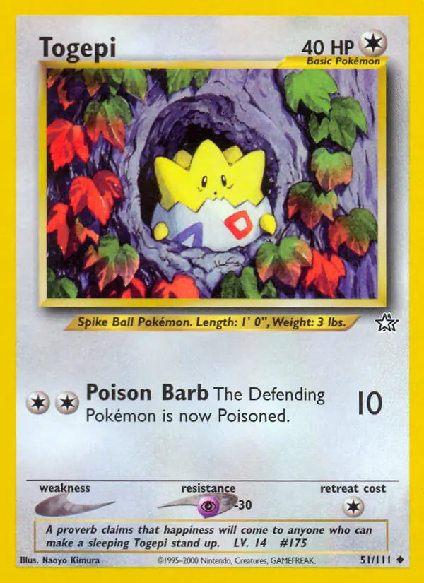 Togepi 051/111 (Neo Genesis)  - Unlimited | Good Games Adelaide SA