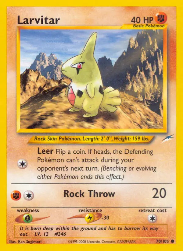 Larvitar 070/105 (Neo Destiny)  - Unlimited | Good Games Adelaide SA