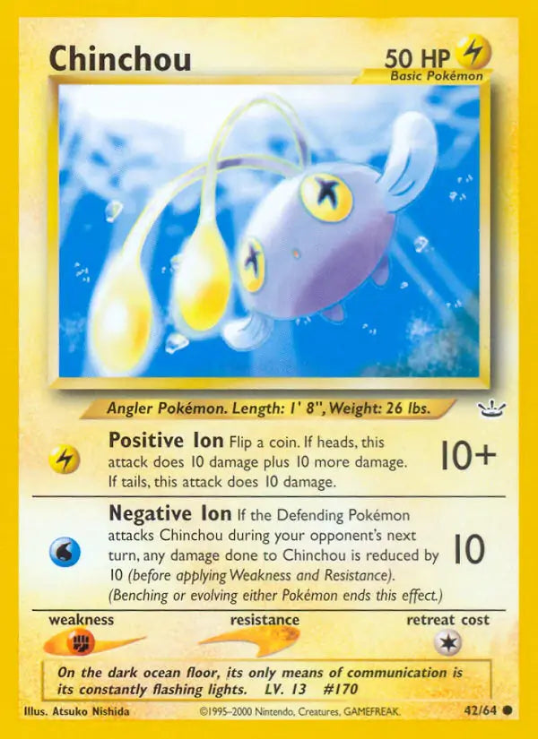 Chinchou 42/64 (Neo Revelation)  - Unlimited | Good Games Adelaide SA