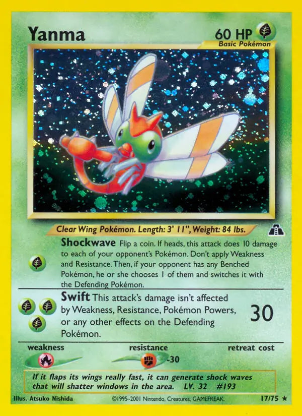 Yanma 17/75 (Neo Discovery)  - Unlimited Holofoil | Good Games Adelaide SA