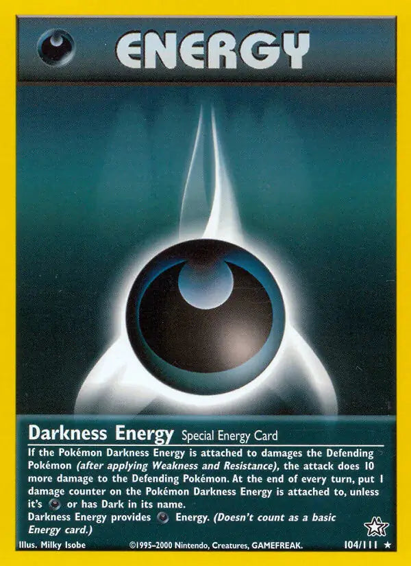 Darkness Energy 104/111 (Neo Genesis)  - Unlimited | Good Games Adelaide SA