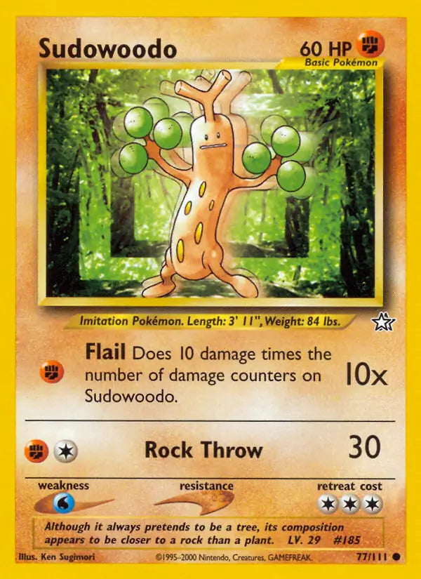 Sudowoodo 077/111 (Neo Genesis)  - Unlimited | Good Games Adelaide SA
