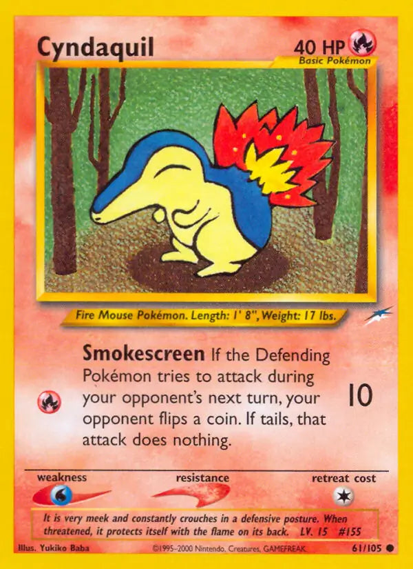 Cyndaquil 061/105 (Neo Destiny)  - Unlimited | Good Games Adelaide SA