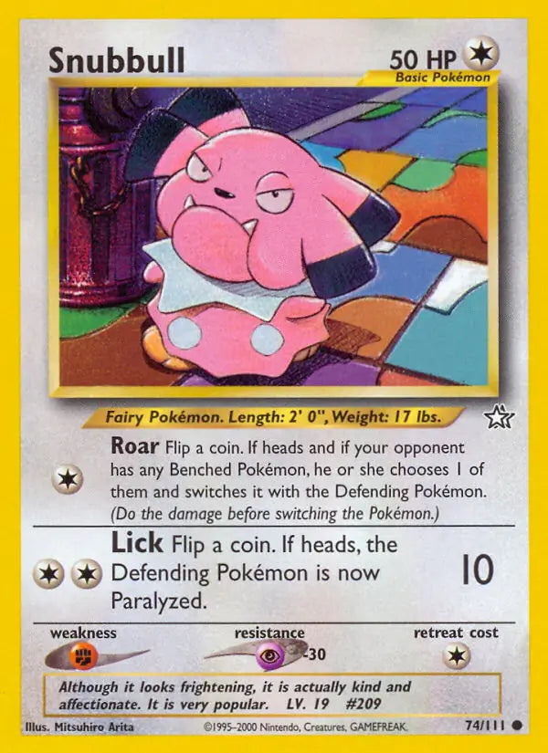 Snubbull 074/111 (Neo Genesis)  - Unlimited | Good Games Adelaide SA
