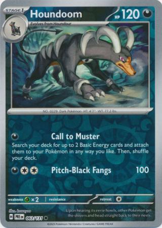 Houndoom 063/131 (SV: Prismatic Evolutions)  - Reverse Holofoil | Good Games Adelaide SA