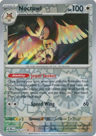 Noctowl 078/131 (SV: Prismatic Evolutions)  - Reverse Holofoil | Good Games Adelaide SA