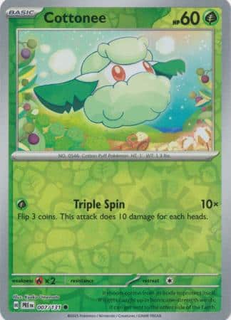 Cottonee 007/131 (SV: Prismatic Evolutions)  - Reverse Holofoil | Good Games Adelaide SA