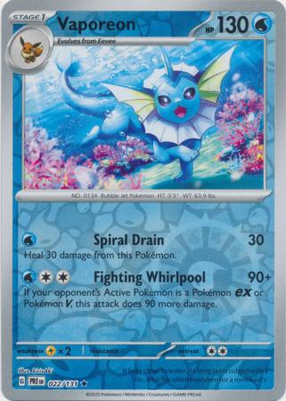 Vaporeon 022/131 (SV: Prismatic Evolutions)  - Reverse Holofoil | Good Games Adelaide SA