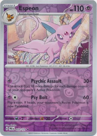 Espeon 033/131 (SV: Prismatic Evolutions)  - Reverse Holofoil | Good Games Adelaide SA