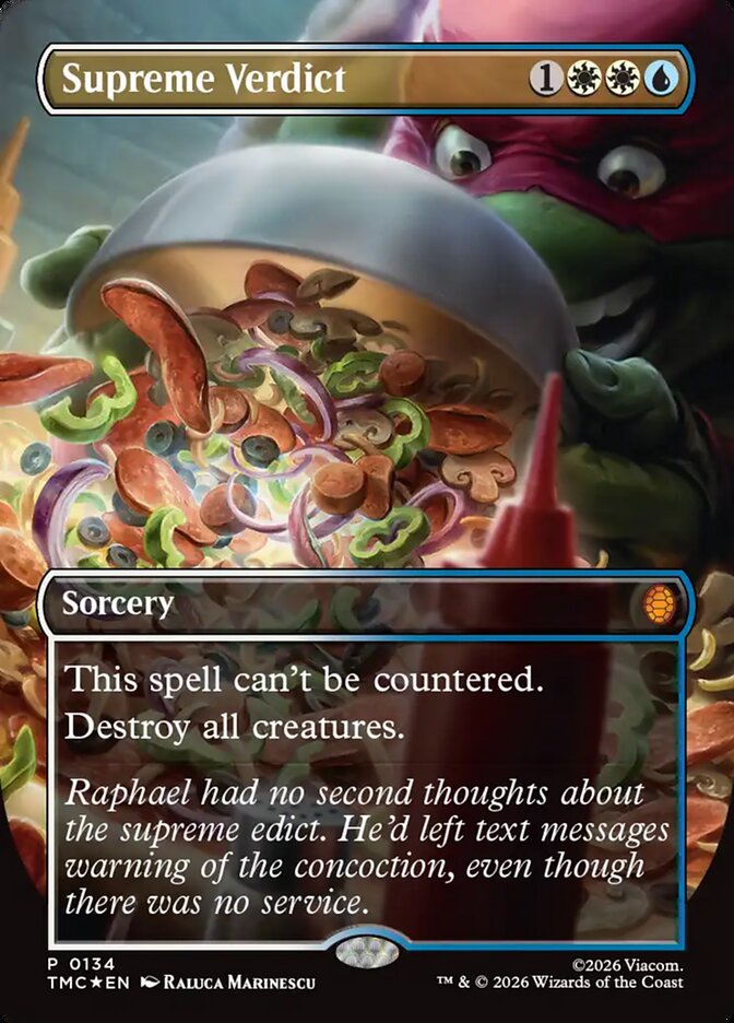 Supreme Verdict Borderless 134/0 (Commander: Teenage Mutant Ninja Turtles)  - Foil | Good Games Adelaide SA