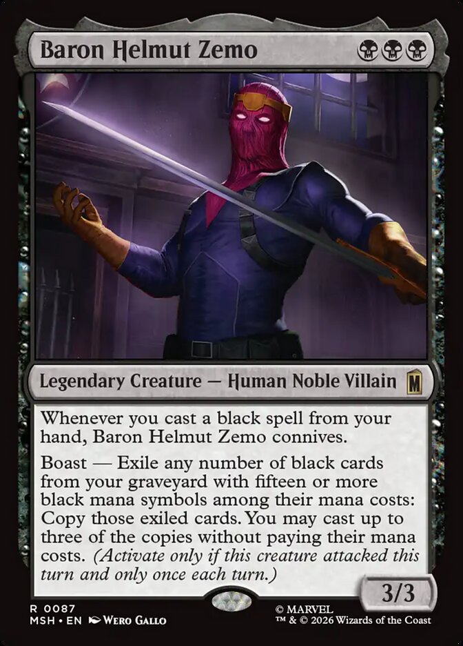 Baron Helmut Zemo 87/303 (Marvel Super Heroes)  - Foil | Good Games Adelaide SA