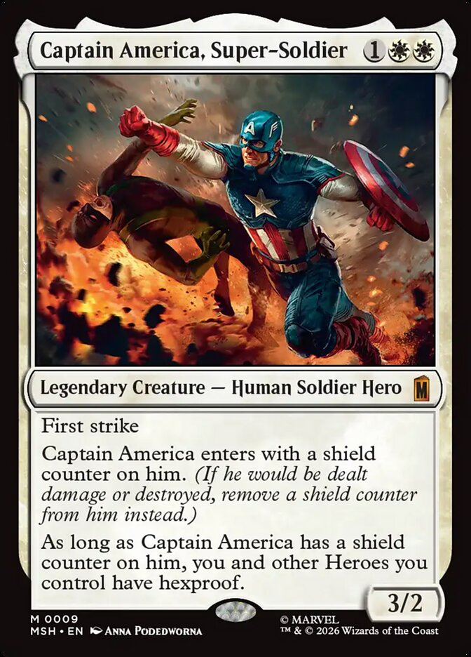 Captain America, Super-Soldier 9/303 (Marvel Super Heroes)  - Foil | Good Games Adelaide SA