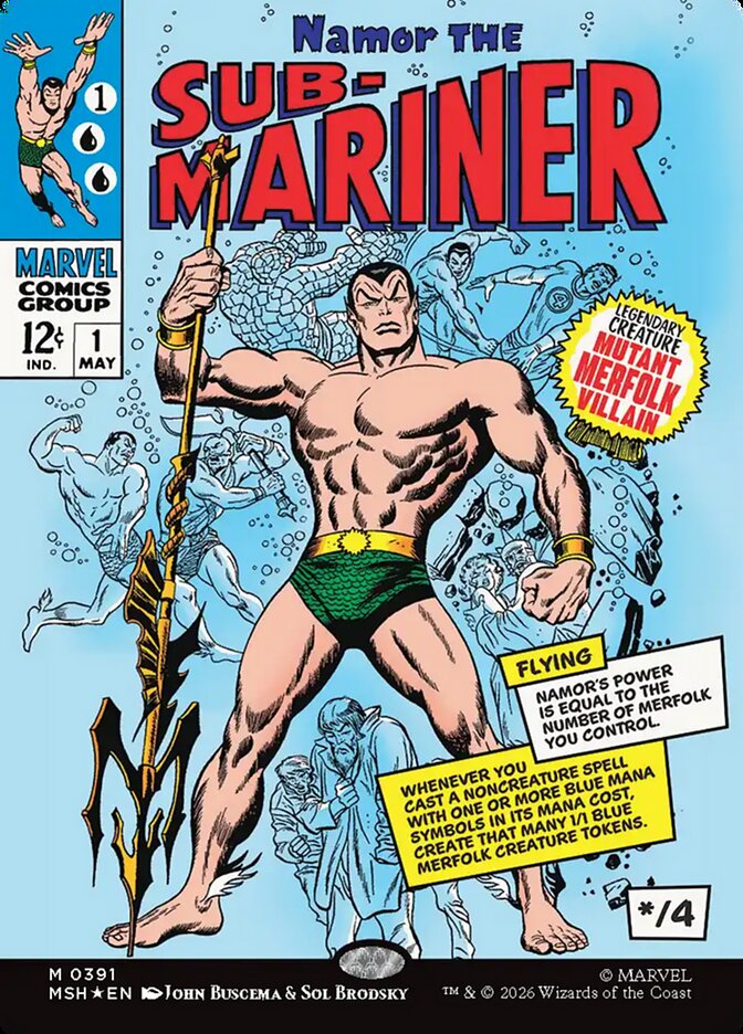 Namor the Sub-Mariner 391/303 (Marvel Super Heroes)  - Foil | Good Games Adelaide SA