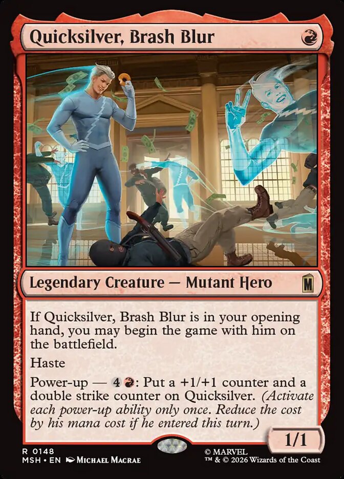 Quicksilver, Brash Blur 148/303 (Marvel Super Heroes)  - Foil | Good Games Adelaide SA