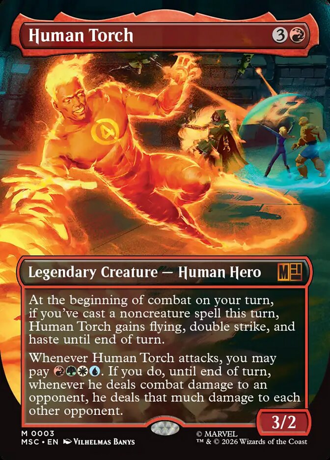Human Torch 3/7 (Commander: Marvel Super Heroes)  | Good Games Adelaide SA