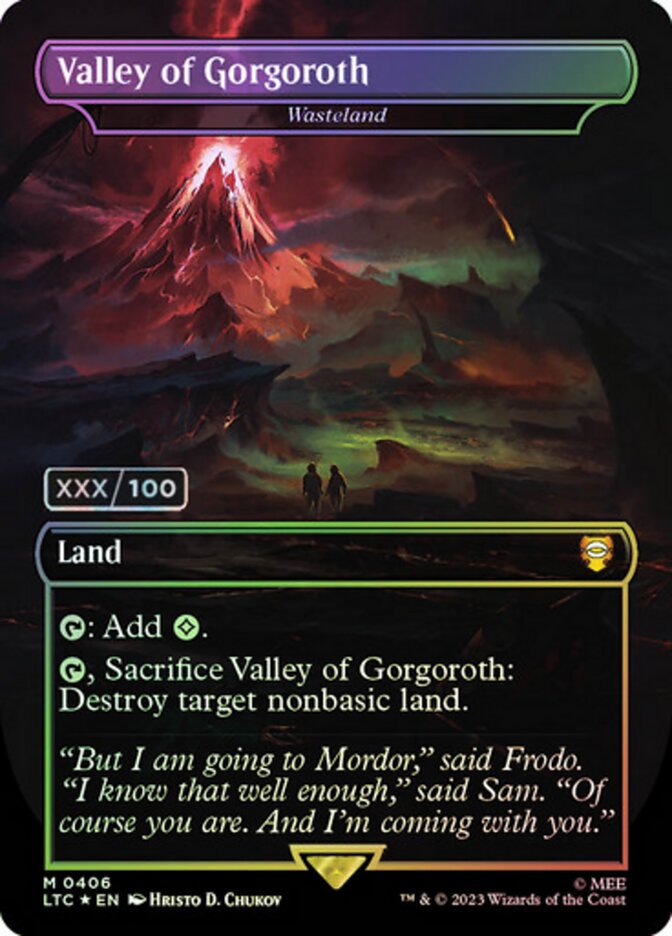 Wasteland Seralized 406z/84 (Commander: The Lord of the Rings: Tales of Middle-earth)  - Double Rainbow Foil | Good Games Adelaide SA
