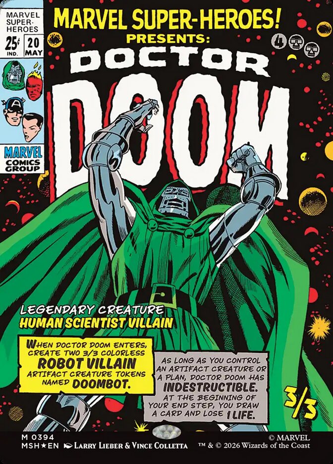 Doctor Doom 394 (Marvel Super Heroes)  - Borderless Foil | Good Games Adelaide SA