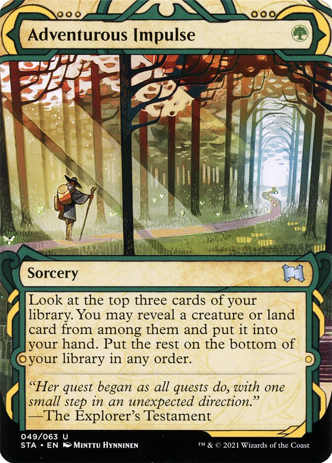 Adventurous Impulse Foil Etched 49 (Strixhaven: Mystical Archives)  - Foil | Good Games Adelaide SA