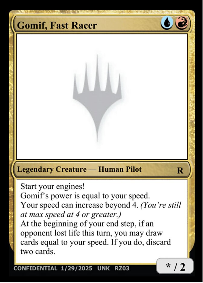 Gomif, Fast Racer RZ03i/477 (Un-Known Event Playtest Cards)  | Good Games Adelaide SA