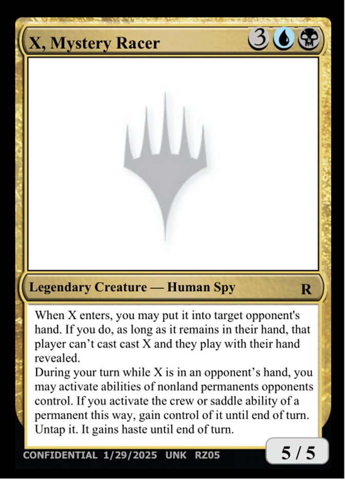X, Mystery Racer RZ05i/477 (Un-Known Event Playtest Cards)  | Good Games Adelaide SA