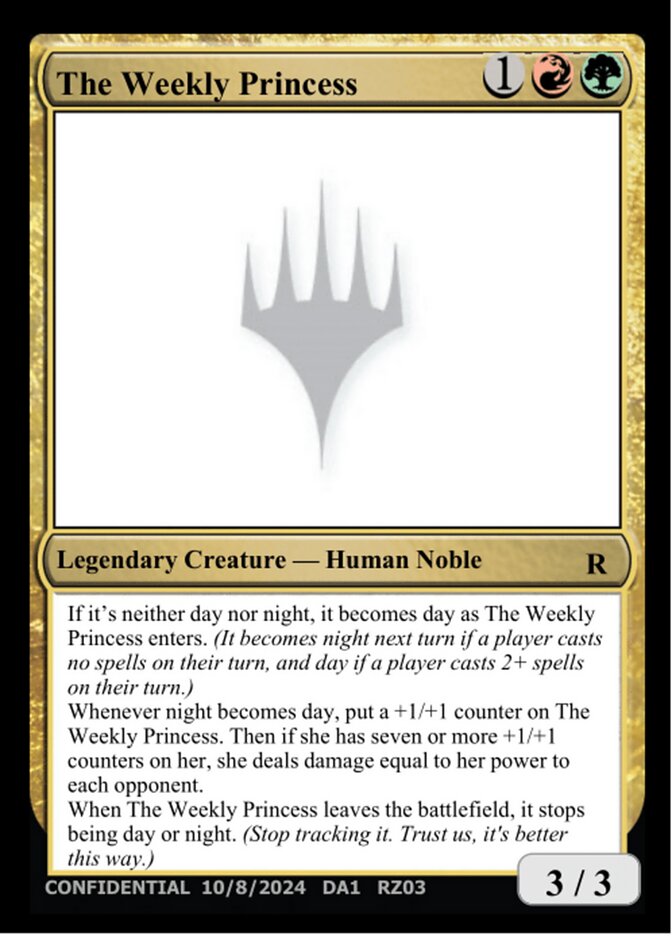 The Weekly Princess RZ03e/477 (Un-Known Event Playtest Cards)  | Good Games Adelaide SA