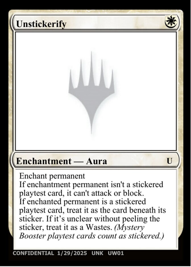 Unstickerify UW01a/477 (Un-Known Event Playtest Cards)  | Good Games Adelaide SA