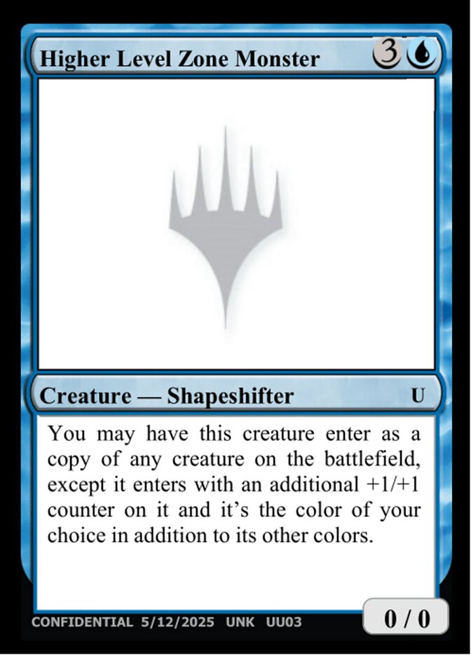 Higher Level Zone Monster UU03d/477 (Un-Known Event Playtest Cards)  | Good Games Adelaide SA