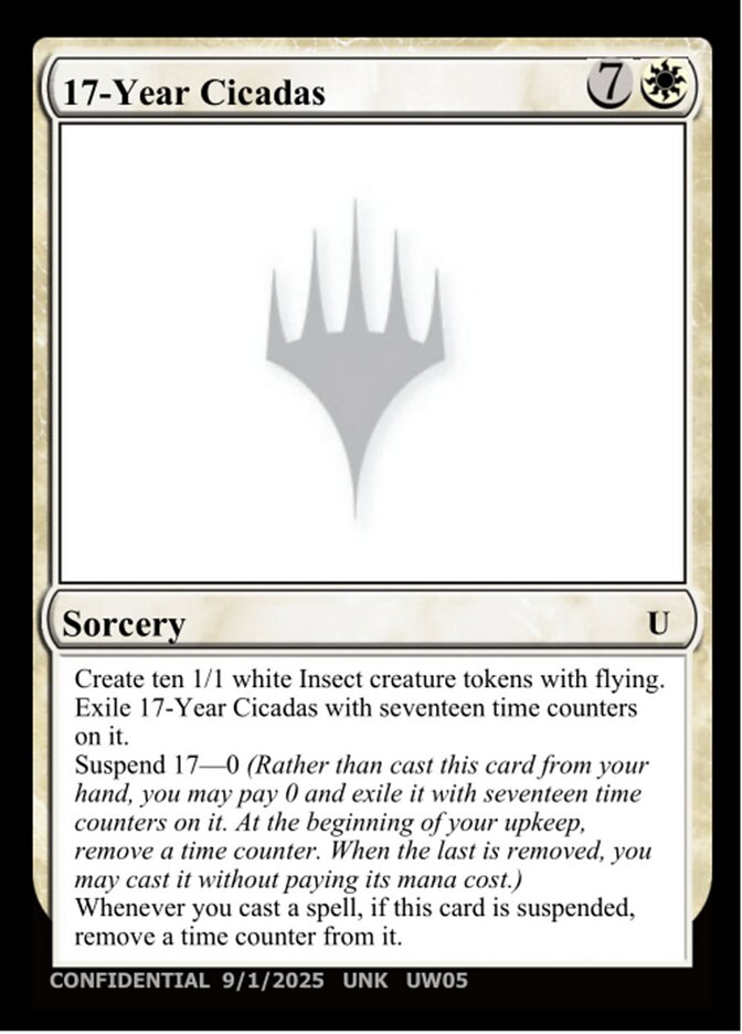17-Year Cicadas UW05c/477 (Un-Known Event Playtest Cards)  | Good Games Adelaide SA