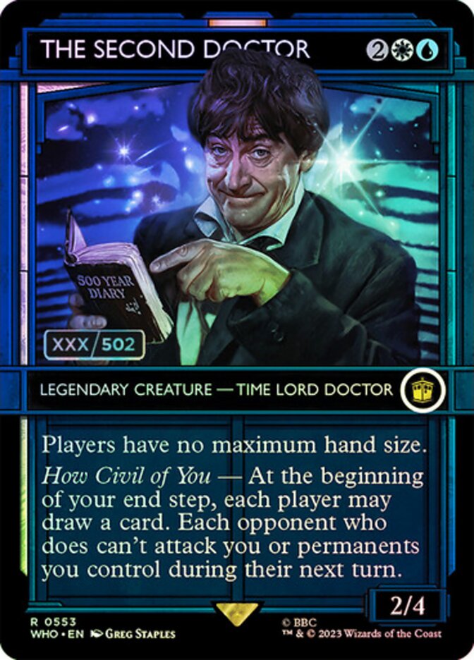 The Second Doctor Seralized 553z/331 (Universes Beyond: Doctor Who)  - Foil | Good Games Adelaide SA