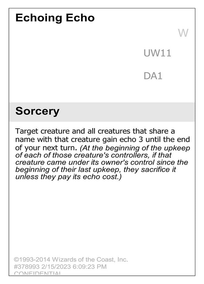 Echoing Echo UW11/477 (Un-Known Event Playtest Cards)  | Good Games Adelaide SA