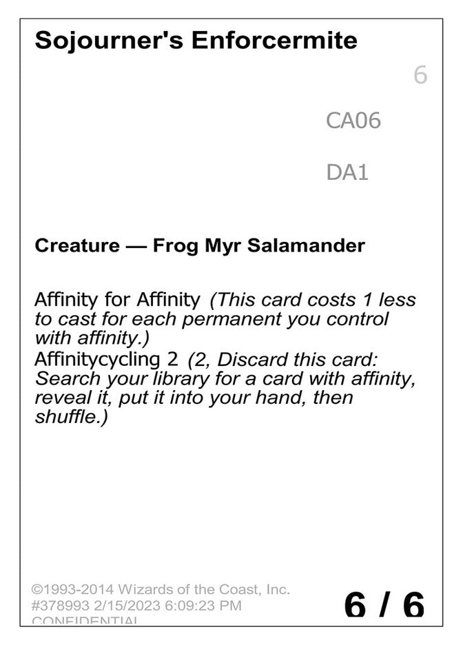 Sojourner's Enforcermite CA06b/477 (Un-Known Event Playtest Cards)  | Good Games Adelaide SA