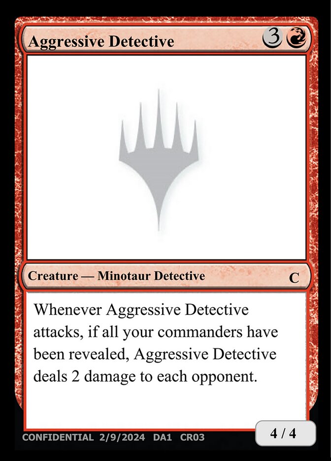 Aggressive Detective CR03c/477 (Un-Known Event Playtest Cards)  | Good Games Adelaide SA