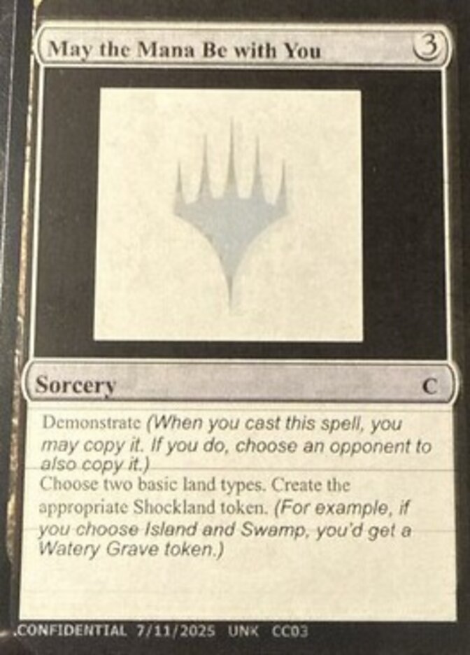 May the Mana Be with You CC03/477 (Un-Known Event Playtest Cards)  | Good Games Adelaide SA