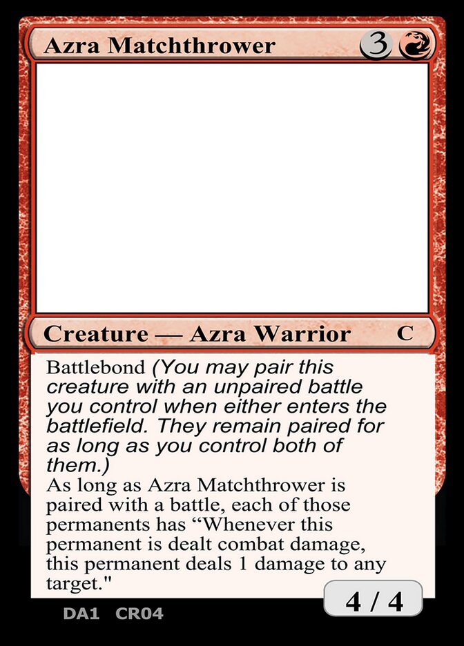 Azra Matchthrower CR04a/477 (Un-Known Event Playtest Cards)  | Good Games Adelaide SA