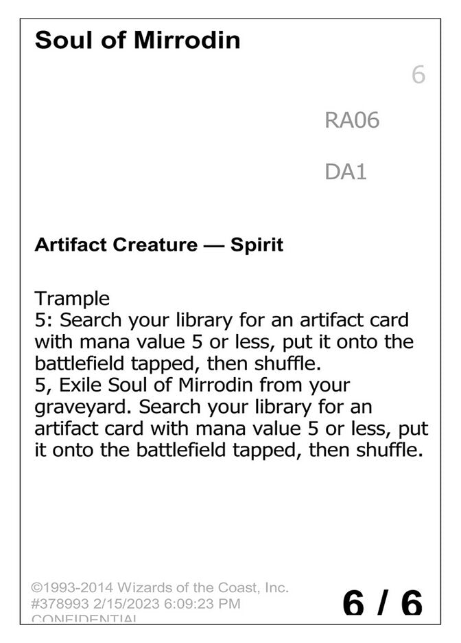 Soul of Mirrodin RA06b/477 (Un-Known Event Playtest Cards)  | Good Games Adelaide SA