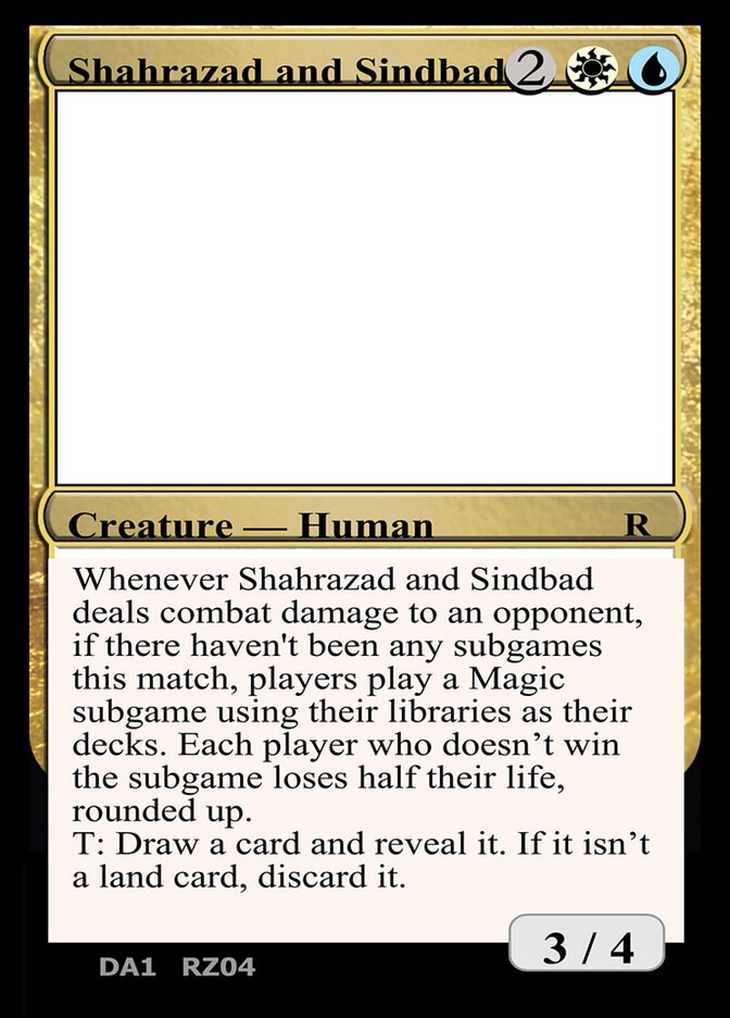 Shahrazad and Sindbad RZ04g/477 (Un-Known Event Playtest Cards)  | Good Games Adelaide SA