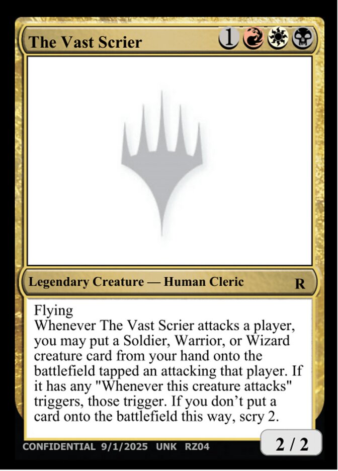 The Vast Scrier RZ04u/477 (Un-Known Event Playtest Cards)  | Good Games Adelaide SA