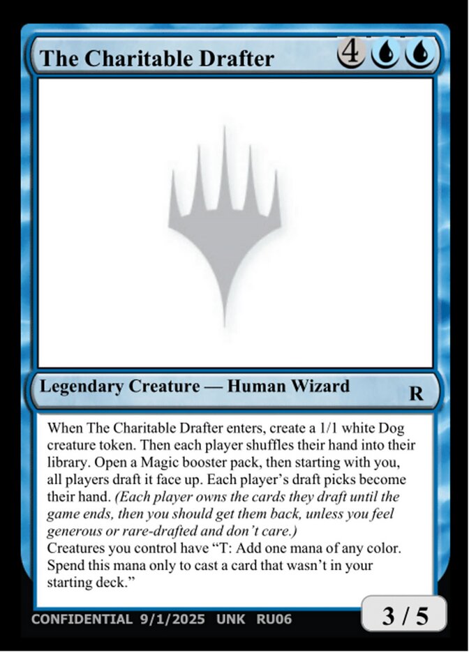 The Charitable Drafter RU06/477 (Un-Known Event Playtest Cards)  | Good Games Adelaide SA