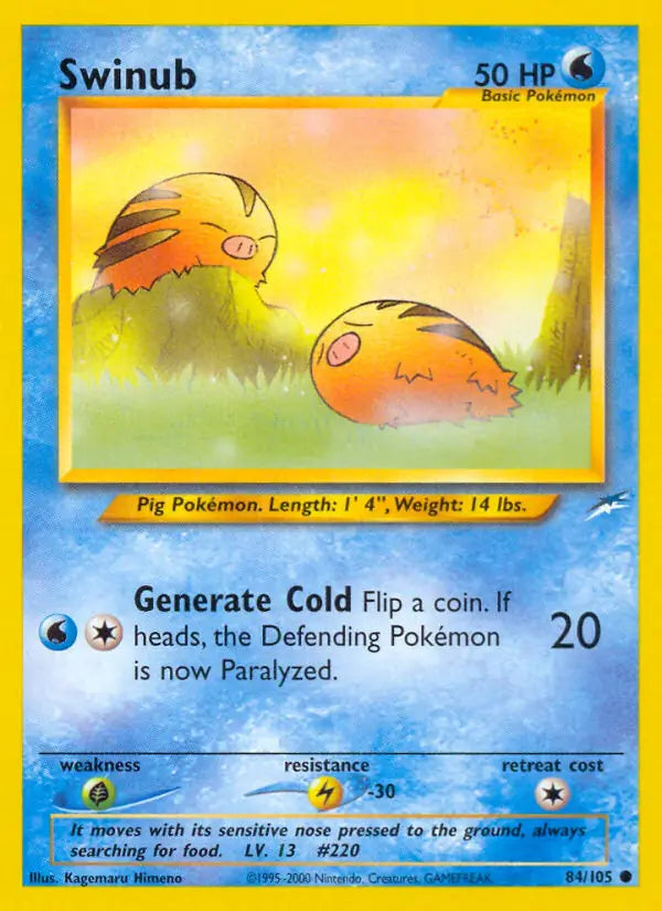 Swinub 084/105 (Neo Destiny)  - Unlimited | Good Games Adelaide SA
