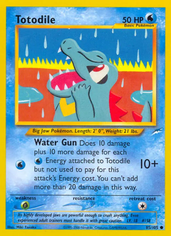 Totodile 085/105 (Neo Destiny)  - Unlimited | Good Games Adelaide SA