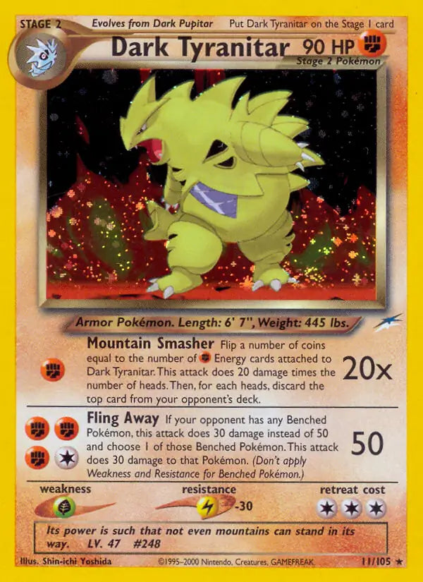 Dark Tyranitar 011/105 (Neo Destiny)  - Unlimited Holofoil | Good Games Adelaide SA