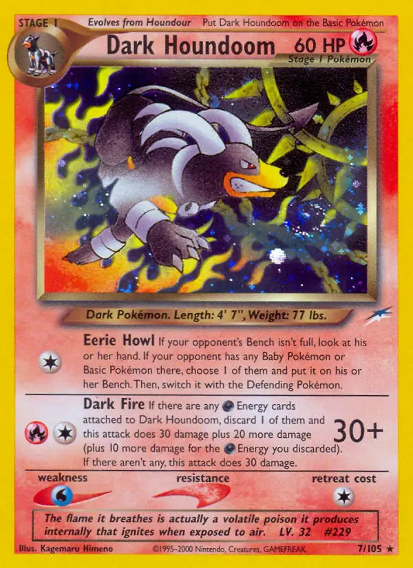 Dark Houndoom 007/105 (Neo Destiny)  - Unlimited Holofoil | Good Games Adelaide SA