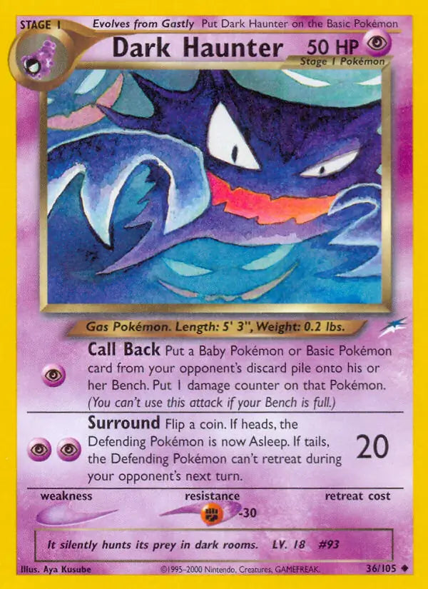 Dark Haunter 036/105 (Neo Destiny)  - Unlimited | Good Games Adelaide SA