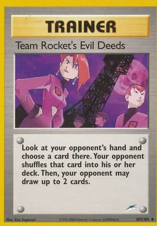 Team Rocket's Evil Deeds (103/105) [Neo Destiny Unlimited] | Good Games Adelaide SA