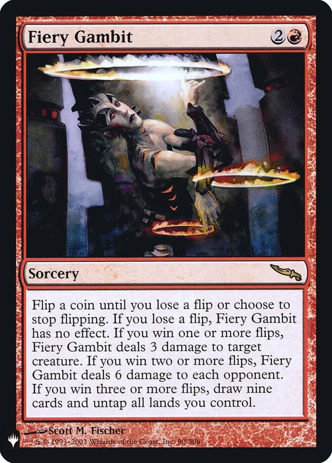 Fiery Gambit 90 (The List Reprints)  - Foil | Good Games Adelaide SA