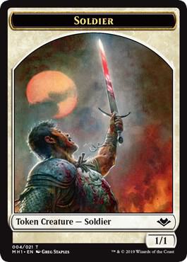 Soldier Token 4 (Modern Horizons)  - Foil | Good Games Adelaide SA