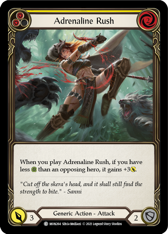 Adrenaline Rush (Yellow) [MON264-RF] 1st Edition Rainbow Foil | Good Games Adelaide SA