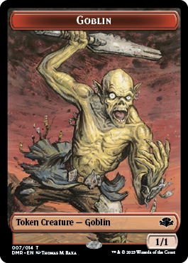 Goblin // Marit Lage Double-Sided Token [Dominaria Remastered Tokens] | Good Games Adelaide SA