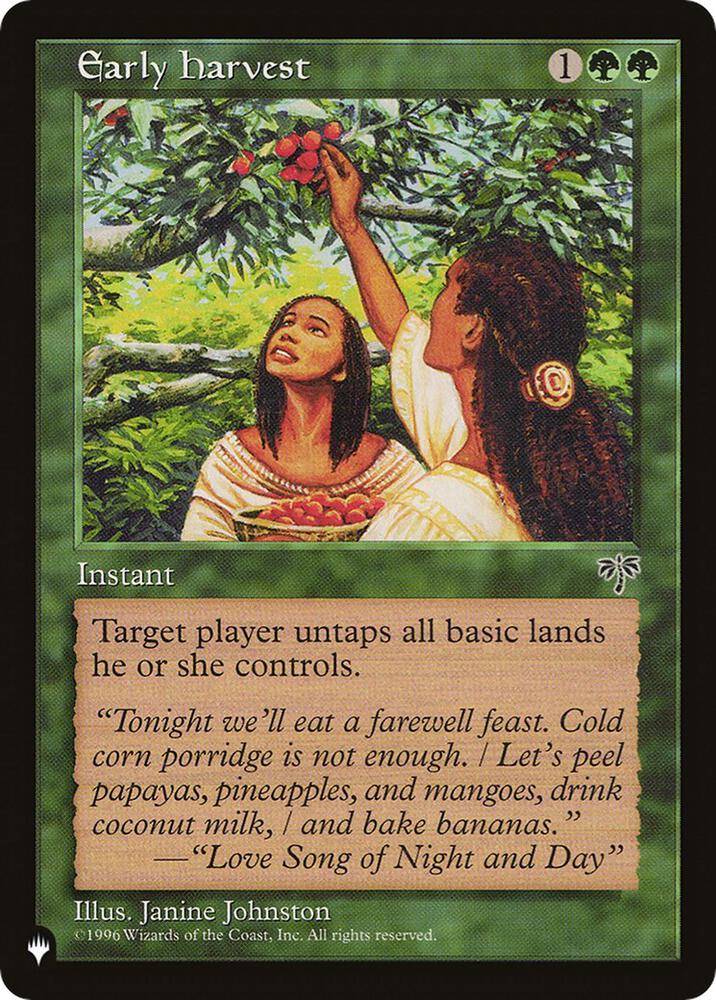 Early Harvest  (The List Reprints)  | Good Games Adelaide SA