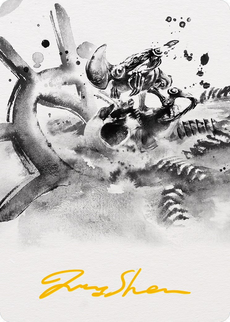 Myr Convert Art Card (Gold-Stamped Signature) [Phyrexia: All Will Be One Art Series] | Good Games Adelaide SA